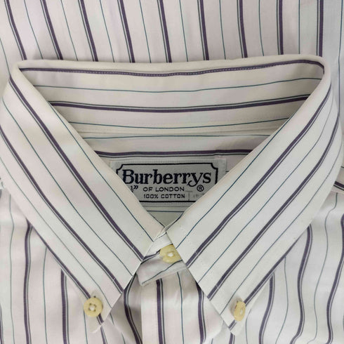 バーバリーズ BURBERRYS ポケット刺繍 ストライプ シャツ メンズ 15½