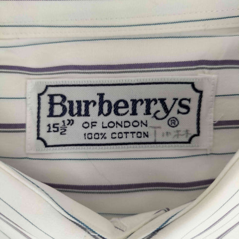 バーバリーズ BURBERRYS ポケット刺繍 ストライプ シャツ メンズ 15½