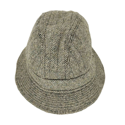 Christys' London Gillie ヘリンボーン ツイード ハット メンズ 7 3/8