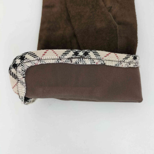 バーバリー BURBERRY ノバチェック ヌバック 手袋 レディース