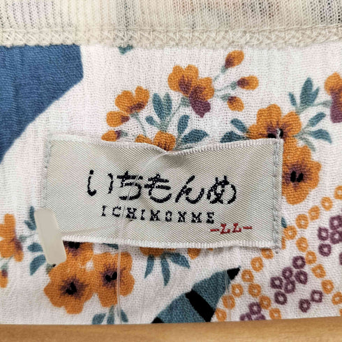 いちもんめ Japanese pattern 鯉 和柄 クルーネックTシャツ メンズ LL