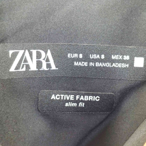 ザラ ZARA ACTIVE FABRIC slim fit アクティブファブリック スリムフィット レギュラーカラーシャツ メンズ S