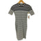 ティーバイアレキサンダーワン T by Alexander Wang コットンポリ ボーダー 半袖ワンピース レディース XS