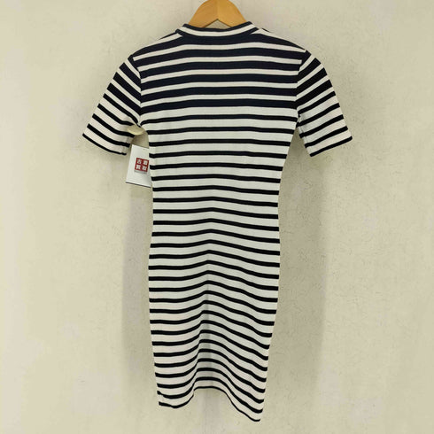 ティーバイアレキサンダーワン T by Alexander Wang コットンポリ ボーダー 半袖ワンピース レディース XS