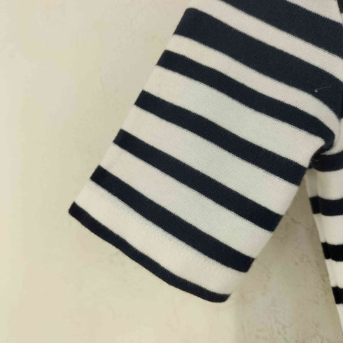ティーバイアレキサンダーワン T by Alexander Wang コットンポリ ボーダー 半袖ワンピース レディース XS