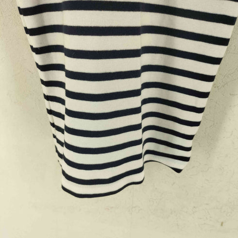 ティーバイアレキサンダーワン T by Alexander Wang コットンポリ ボーダー 半袖ワンピース レディース XS