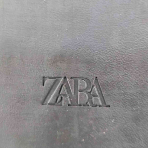 ザラ ZARA スクエアトゥ レザーアンクル サイドゴアブーツ メンズ 43