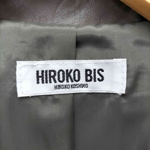 ヒロコビス HIROKO BIS シワ加工 ピックレザー ジャケット レディース 9