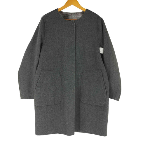 ランズエンド LANDS END リバーシブル ノーカラーコート レディース JPN:XL