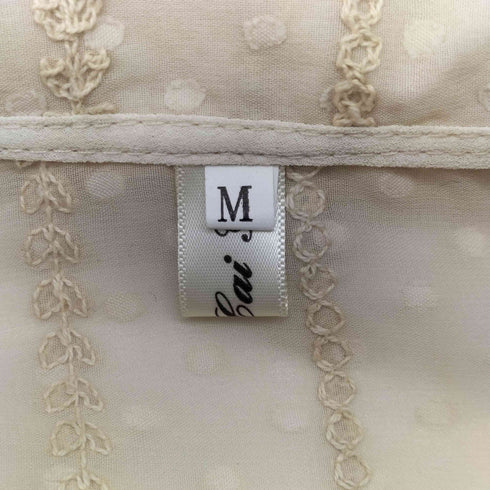 ストライプ レースデザイン 長袖 シャツ ブラウス レディース import:M