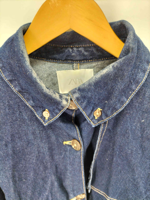ザラ ZARA ポンチョ ケープ デニム ジャケット レディース import:XS