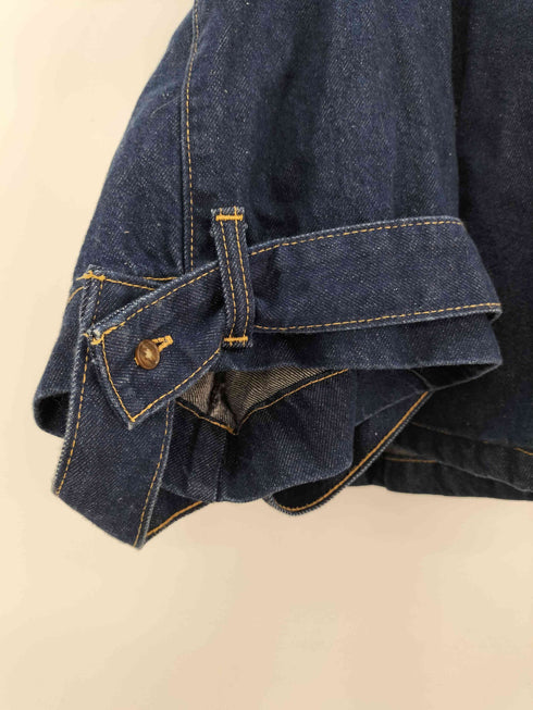 ザラ ZARA ポンチョ ケープ デニム ジャケット レディース import:XS