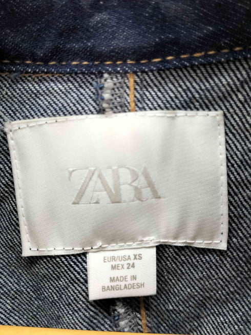ザラ ZARA ポンチョ ケープ デニム ジャケット レディース import:XS
