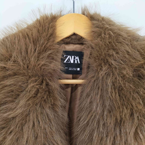 ザラ ZARA ボリューム フェイクファー ショート コート レディース import:S