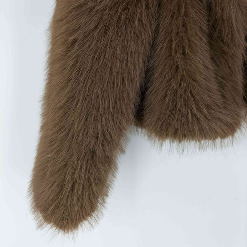 ザラ ZARA ボリューム フェイクファー ショート コート レディース import:S