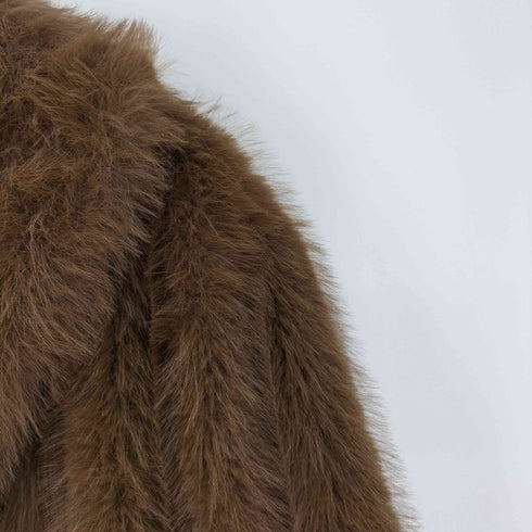 ザラ ZARA ボリューム フェイクファー ショート コート レディース import:S