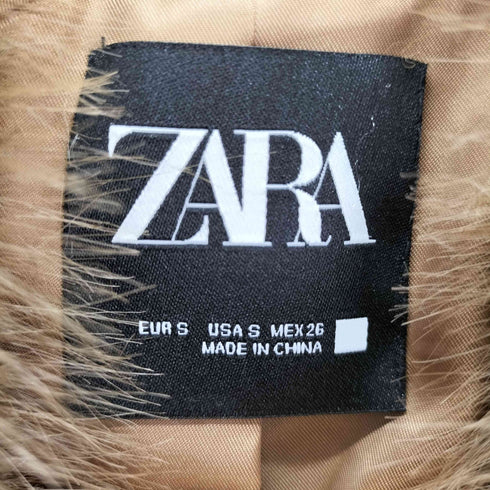 ザラ ZARA ボリューム フェイクファー ショート コート レディース import:S
