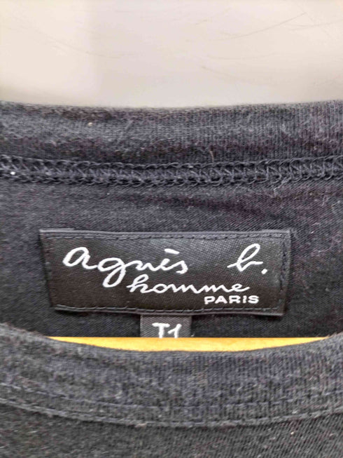 アニエスベーオム Agnes b.homme ロゴプリント クルーネック Tシャツ メンズ T1
