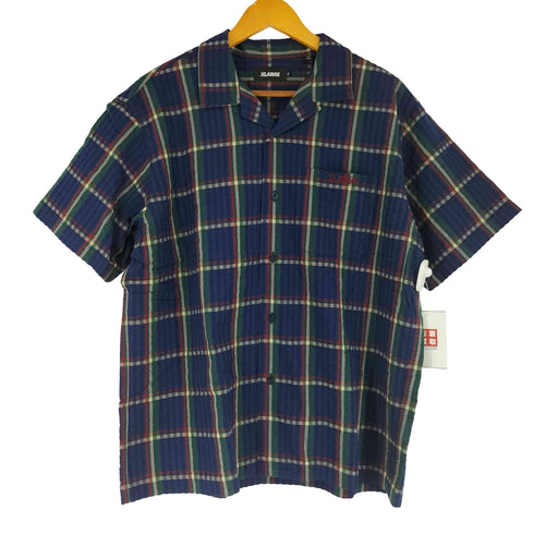 エクストララージ XLARGE EMBROIDERED S/S PLAID SHIRT メンズ import:M