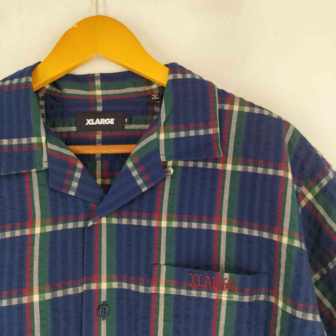 エクストララージ XLARGE EMBROIDERED S/S PLAID SHIRT メンズ import:M