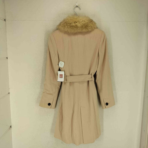 Rue De B cashmere blue fox fur カシミヤ100% ヒヨクステンカラーコート レディース JPN:3