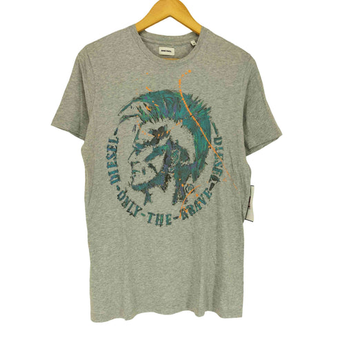 ディーゼル DIESEL ペイント ブレイブマン クルーネックTシャツ メンズ import:M