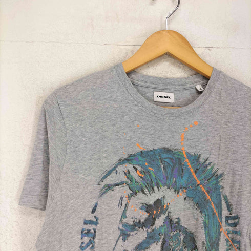 ディーゼル DIESEL ペイント ブレイブマン クルーネックTシャツ メンズ import:M