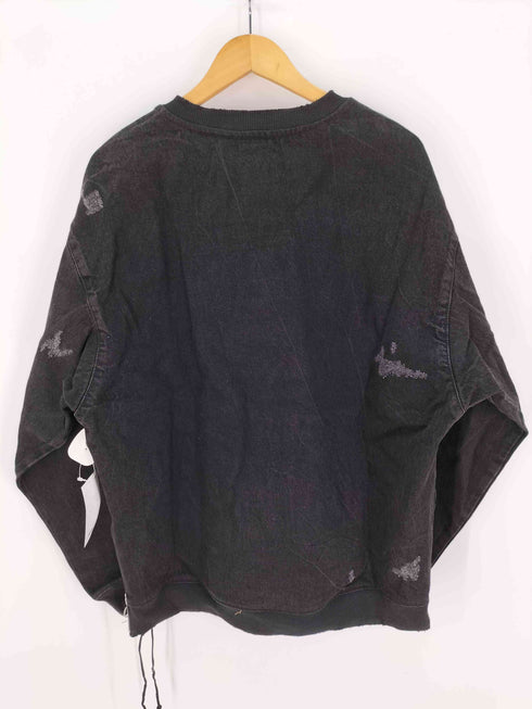 ザラ ZARA ダメージ加工 デニムプルオーバー メンズ import:M