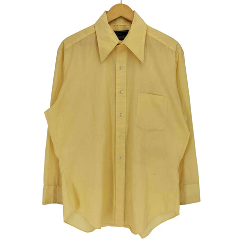 シアーズ Sears 70s デカ襟 襟芯 Dress Shirt ポケット L/S シャツ メンズ 16-33