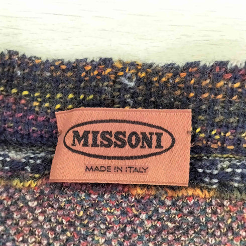 ミッソーニ MISSONI 90s 幾何学 総柄 3D ニット カーディガン メンズ