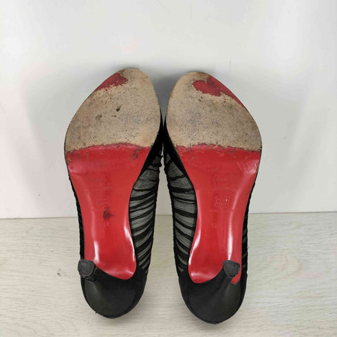 クリスチャンルブタン CHRISTIAN LOUBOUTIN シアー オープントゥ ヒールパンプス レディース 38 1/2