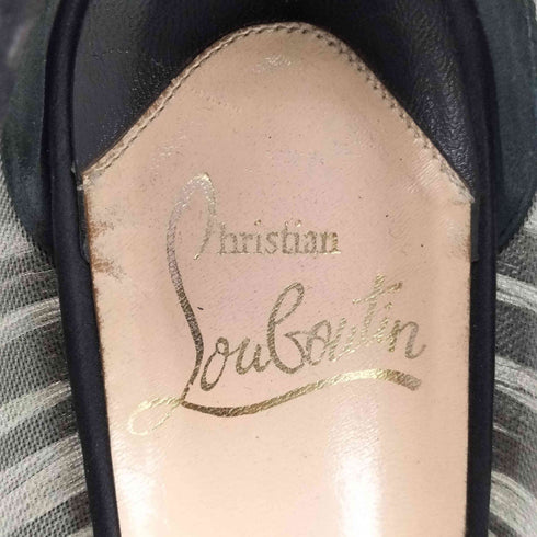 クリスチャンルブタン CHRISTIAN LOUBOUTIN シアー オープントゥ ヒールパンプス レディース 38 1/2
