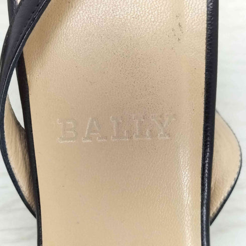 バリー BALLY オープントゥ ヒール レザー パンプス レディース 35 1/2