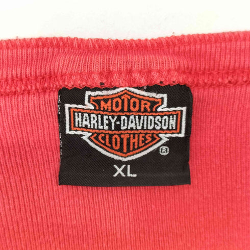ハーレーダビッドソン HARLEY-DAVIDSON 90S 両面プリント ヘンリーネック ロングスリーブ Tシャツ メンズ import:XL