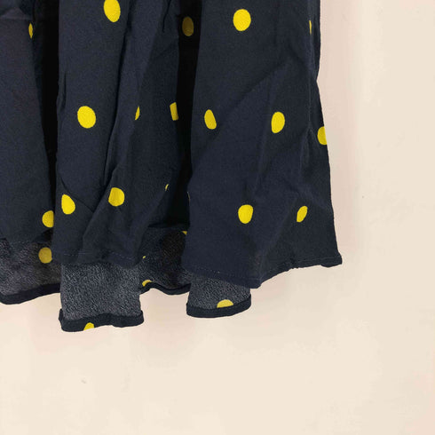 ザラ ZARA ドット柄 半袖ロングワンピース レディース import:L