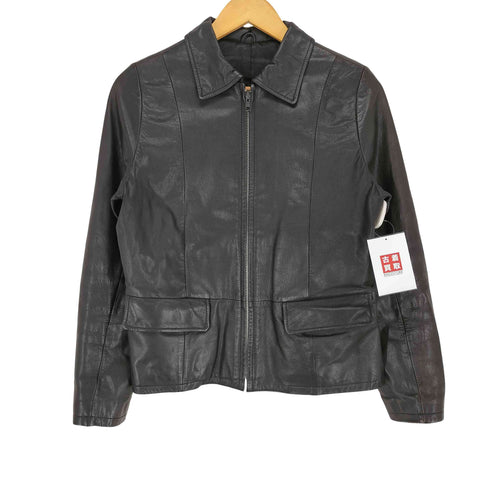 lmab leather ラムレザー 羊革 ジップ ジャケット レディース F