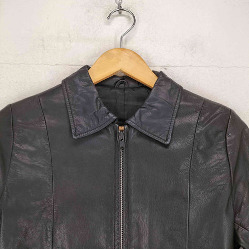 lmab leather ラムレザー 羊革 ジップ ジャケット レディース F