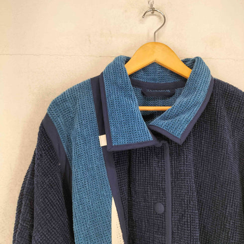 OTTELIINA オッテリーナ MADE IN FINLAND パイル スナップボタン スタンドカラー コート レディース M