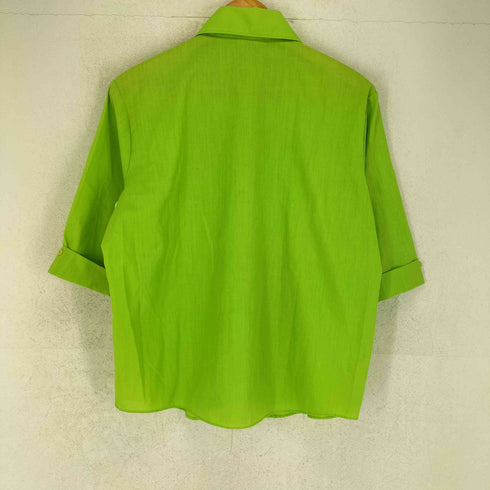 PRIMASTYLE プリマスタイル 70-80s MADE IN JAPAN 日本製 五分袖 ピンタック シャツ レディース 38