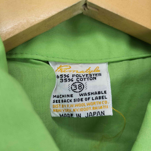 PRIMASTYLE プリマスタイル 70-80s MADE IN JAPAN 日本製 五分袖 ピンタック シャツ レディース 38