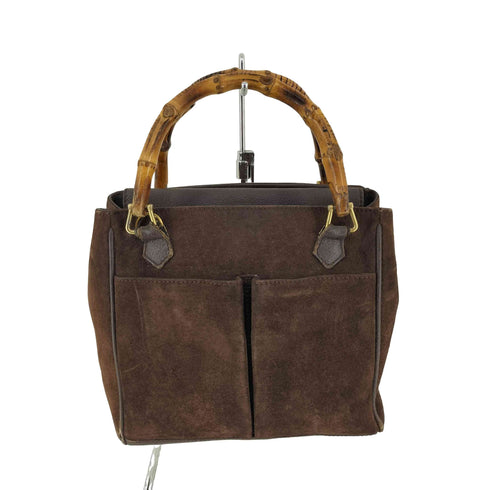 グッチ GUCCI バンブー スエード ハンドバッグ bamboo suede handbag レディース