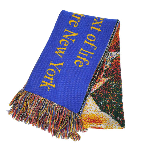 MONTMARTRE NEW YORK モントマル ニューヨーク Context Scarf アートワーク フリンジマフラー レディース
