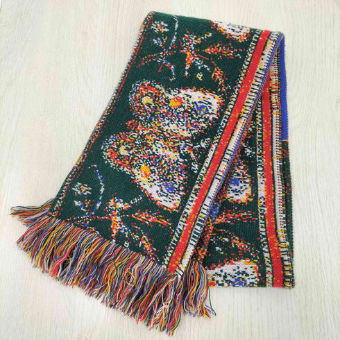 MONTMARTRE NEW YORK モントマル ニューヨーク Context Scarf アートワーク フリンジマフラー レディース