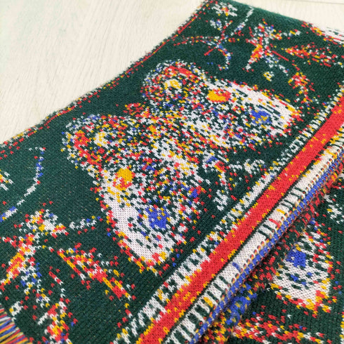 MONTMARTRE NEW YORK モントマル ニューヨーク Context Scarf アートワーク フリンジマフラー レディース