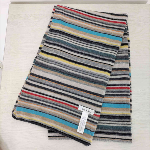ポールスミス Paul Smith カシミヤ ウール混 マルチボーダー マフラー メンズ