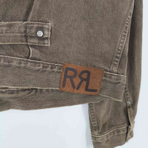 ダブルアールエルラルフローレン RRL RALPH LAUREN 90S 3つ星タグ USA製 初期 モデル 先染め デニム トラッカー ジャケット シンチバック メンズ import:L