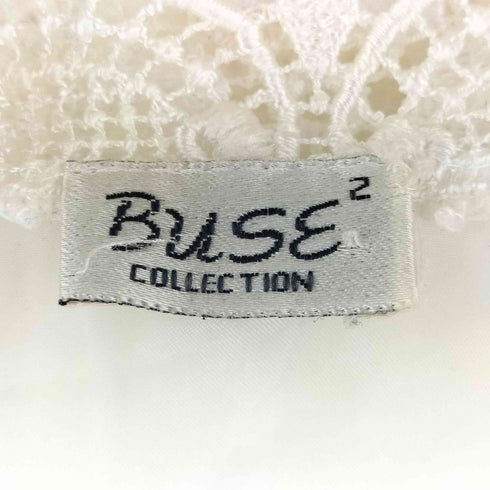 BUSE ビュッセ フラワー レース サテン 長袖 シャツ ブラウス レディース 2