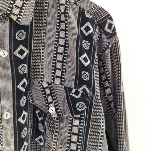 YILGOM イルゴム 総柄 レギュラーカラー 長袖 シャツ メンズ 3XL