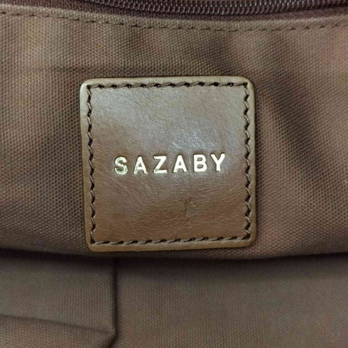 サザビー SAZABY レザー タッセル 編み込み ショルダーバッグ レディース