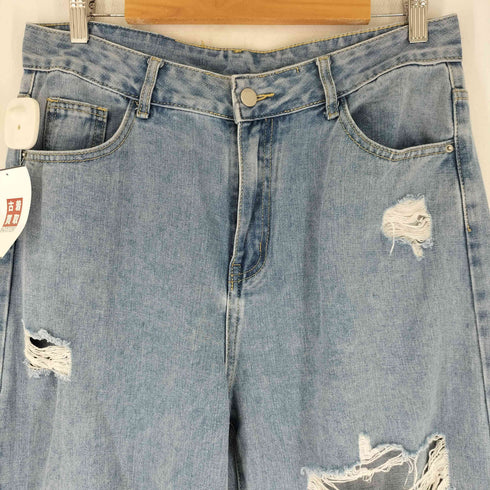 ダメージ加工 ワイドデニムパンツ メンズ JPN:XL